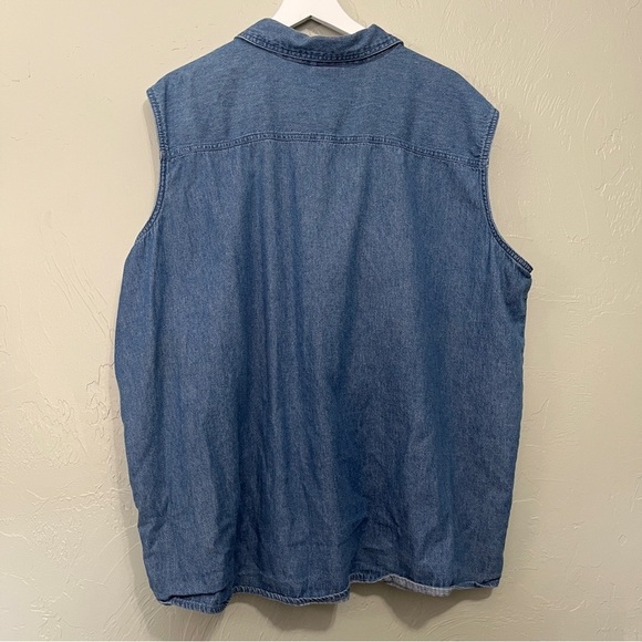 Cartoon Network Scooby-Doo Denim Vest Shirt Vintage 2000s Y2K Size 26/28W - Picture 8 of 9